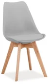 Krzesła - Signal Krzesło KRIS dębowe nóżki Szary jasny KRISDJSZZ - miniaturka - grafika 1