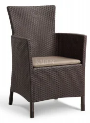 Rojaplast KETER Fotel ogrodowy KETER Iowa brąz (215520) - Fotele i krzesła ogrodowe - miniaturka - grafika 2