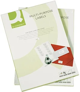 Q-CONNECT Etykiety uniwersalne , 105x42,3mm, prostokątne, białe 100 ark. KF10656 - Etykiety samoprzylepne i bloki etykiet - miniaturka - grafika 4