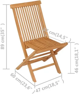 vidaXL 5-częściowy zestaw mebli ogrodowych, lite drewno tekowe 3059581 - Meble ogrodowe - miniaturka - grafika 12