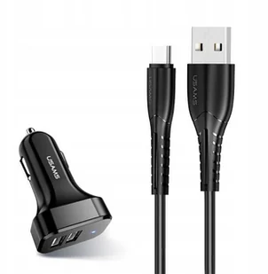 Usams Ład. sam. 2xUSB C13 2,1A Usb-c czarny - Ładowarki do telefonów - miniaturka - grafika 3