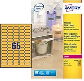Dodatki do drukarek i skanerów - Avery Laser z etykietami Mini 25 arkuszy Golden L7680-25 - miniaturka - grafika 1
