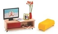 Djeco meble do domku dla lalek Salon TV - Akcesoria dla lalek - miniaturka - grafika 3