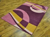 Dywany - DYWAN LAZUR 140x190 CIEMNY FIOLET ŻÓŁTY 4959A - miniaturka - grafika 1
