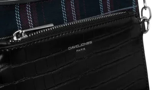 David Jones Listonoszka w kratę z saszetką croco na łańcuszku - Torebki damskie - miniaturka - grafika 5