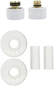 Akcesoria grzewcze - Vario Term Zestaw maskujący rozety + tuleje + złączki M22 CU/PEX - biały mat PEX - instalacja alu-pex ZMR1P16XM2221 - miniaturka - grafika 1