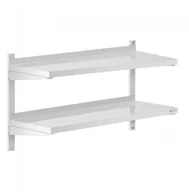 Meble gastronomiczne - Royal Catering Półka wisząca - 100 x 40 cm - 2 blaty - RCWR-1000.4 RCWR-1000.4 - miniaturka - grafika 1