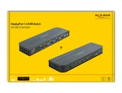 Konwertery sieciowe i transceivery - Delock DP 1.4 KVM Switch 8K 30Hz with SB 3.2 Gen 1 KVM Switch Black - miniaturka - grafika 1