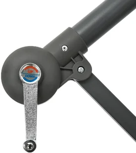 vidaXL Parasol wiszący z LED i stalowym słupkiem, 300 cm, lazurowy vidaXL - Parasole ogrodowe - miniaturka - grafika 6