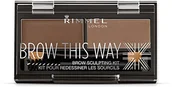 Akcesoria i kosmetyki do stylizacji brwi - Rimmel cejas Powder Kit 002 34666640002 - miniaturka - grafika 1
