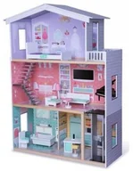 Domki dla lalek - EcoToys Domek drewniany z windą dla lalek 4128 - miniaturka - grafika 1