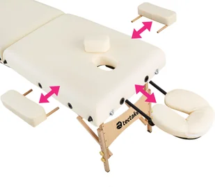 tectake 2-strefowy stół do masażu z wyściółką 7,5 cm i drewnianą ramą - beżowy 400420 - Stoły i łóżka do masażu tectake 2-strefowy stół do masażu z wyściółką 7,5 cm i drewnianą ramą - beżowy 400420 - Stoły i łóżka do masażu - miniaturka - grafika 3