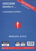 Druki akcydensowe - Firma krajewski Orzeczenie lekarskie o zdolności do pracy [Mz/Lp-25] Mz/Lp-25 - miniaturka - grafika 1