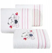 Okrycia kąpielowe dla dzieci - Design 91 Ręcznik gładki BABY1 70X140 Biały/róż - miniaturka - grafika 1