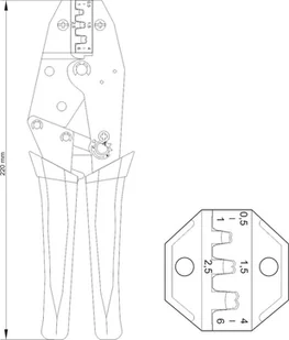 YATO Szczypce do zaciskania konektorów 0,5-6,0 mm2 / YT-2300 / YT-2300 - Pozostałe narzędzia ogrodowe - miniaturka - grafika 4