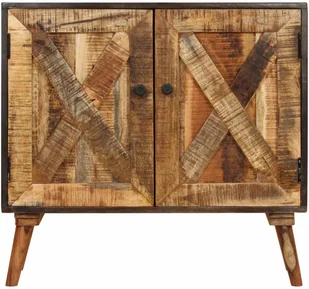 vidaXL Szafka z litego drewna mango, 85 x 30 x 75 cm - Komody - miniaturka - grafika 2