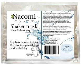 Nacomi Algowa maska do twarzy z kwasem hialuronowym - Shaker Mask Algowa maska do twarzy z kwasem hialuronowym - Shaker Mask - Kremy i maski do rąk - miniaturka - grafika 4