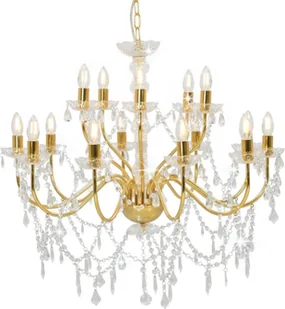 Złoty kryształowy żyrandol świecznikowy dwupoziomowy - EX100 W0-A55 - Lampy sufitowe - miniaturka - grafika 2