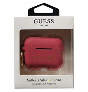 GUESS Etui GUESS Silicone do Apple AirPods Pro Fuksja GUACAPSILGLFU - Pudełka i akcesoria na płyty CD - miniaturka - grafika 4
