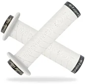 Kierownice rowerowe - LIZARD SKINS Chwyty kierownicy LIZARDSKINS LOGO FLANGE LOCK-ON klamry czarne 120mm białe 696260562206 - miniaturka - grafika 1