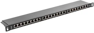 Lanberg Patch panel 24port 0.5U CAT.6 Ekranowany Czarny PPS6-0024-B - Akcesoria do szaf serwerowych - miniaturka - grafika 6