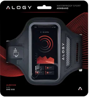 Alogy Etui do biegania WaterProof Sport ArmBand wodoodporna opaska na ramię do telefonu 6.5 cali Czarna 13861X1 - Etui i futerały do telefonów - miniaturka - grafika 8