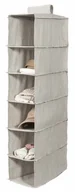 Pudła i pojemniki do przechowywania - Compactor organizer wiszący na ubrania OXFORD 30 x 18 x 94 cm 6 półek - miniaturka - grafika 1