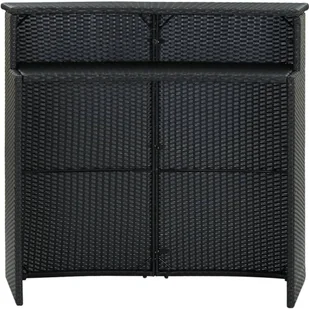 VidaXL Lumarko Ogrodowy stolik barowy, czarny, 120x55x110 cm, polirattan 313468 VidaXL - Stoły ogrodowe - miniaturka - grafika 2