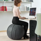 Śrubokręty - AJ Produkty Piłka balansująca pilates CORBRIDGE, 650 mm, ciemny szary - miniaturka - grafika 1