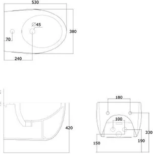 Esedra Excellent Bidet wiszący Bull CESDBDSBLL - Bidety - miniaturka - grafika 8