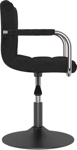 Fotel biurowy, krzesło biurowe vidaXL Obrotowe krzesło biurowe, czarne, tapicerowane aksamitem! 334603 - Fotele i krzesła biurowe - miniaturka - grafika 5