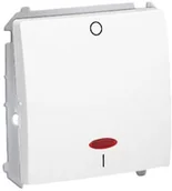 Gniazdka elektryczne - Berker Kontakt-Simon Basic podwójny podświetlany biały - miniaturka - grafika 1