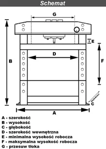 443 DOSTAWA GRATIS! 44358876 Prasa hydrauliczna pneumatyka ruchomy tłok regulowany stół siła nacisku 50 T) 58876-uniw - Prasy - miniaturka - grafika 8