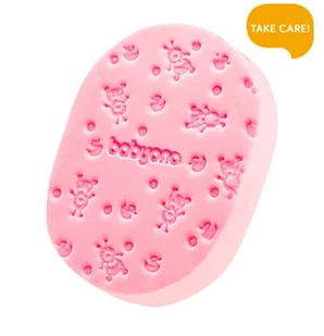 Babyono Delikatna gąbka dla niemowląt różowe BabyOno B.O.063/02 - Rękawice i gąbki do kąpieli - miniaturka - grafika 4