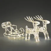 Oświetlenie świąteczne - KonstSmide CHRISTMAS Figurka świetlna LED Sanie z 2 reniferami, IP44 - miniaturka - grafika 1