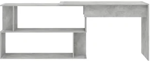 vidaXL vidaXL Biurko narożne, szarość betonu, 200x50x76 cm, płyta wiórowa - Biurka - miniaturka - grafika 5