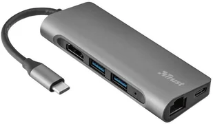 Trust Adapter Dalyx Aluminium 7-in-1 USB-C 23331 Zamów do 16:00 wysyłka kurierem tego samego dnia! 23331 - Huby USB - miniaturka - grafika 2