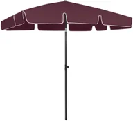 Parasole ogrodowe - VidaXL Parasol plażowy, czerwony, 200x125 cm 314731 VidaXL - miniaturka - grafika 1