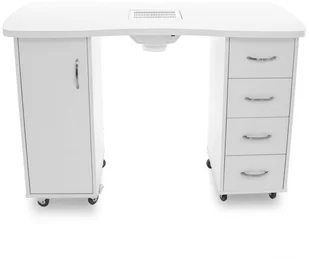 ACTIVESHOP BIURKO 2027 BIAŁE DWIE SZAFKI Z POCHŁANIACZEM AS_106681 - Meble kosmetyczne - miniaturka - grafika 2