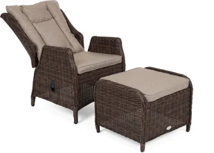 HOME &amp; GARDEN Podnóżek technorattanowy Bristol Brown Mat / Brown Melange 795491 - Pozostałe meble ogrodowe - miniaturka - grafika 3