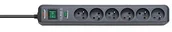 Przedłużacze i rozgałęźniki - Brennenstuhl Eco-Line 1,4 m H05VV-F 3G1,5 z ochroną przed przepięciem blokowy 13.500 A Antracyt, szary (1159291136) - miniaturka - grafika 1