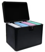 Pudełka i akcesoria na płyty CD - Media Range archiwizacji walizka do 120 Discs, o wyglądzie aluminium, z einhaengetaschen, czarna BOX70 - miniaturka - grafika 1