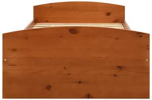 vidaXL Rama łóżka z 2 szufladami, miodowy brąz, sosna, 90 x 200 cm - Łóżka - miniaturka - grafika 4