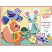 Zabawki interaktywne dla dzieci - Djeco Zestaw Kolaże Dla Najmłodszych Kółka DJ09056 - miniaturka - grafika 1