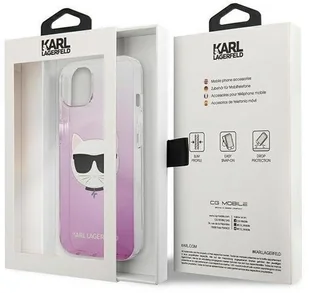 Karl Lagerfeld KLHCP13SCTRP iPhone 13 mini 5,4" hardcase różowy/pink Choupette Head KF000767 - Etui i futerały do telefonów - miniaturka - grafika 9