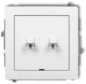 Wyłączniki światła i elektryczne - Karlik Łącznik świecznikowy DECO biały DWPUS-2 - miniaturka - grafika 1