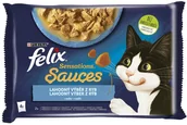 Mokra karma dla kotów - Purina Felix karma dla kota Sensations Sauces dorsz i sardynki 12(4x85g) - miniaturka - grafika 1