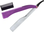Brzytwy fryzjerskie - Kiepe brzytwa profesjonalna aluminiowa z grzebieniem purpurowa - miniaturka - grafika 1