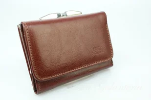 Elkor Portfel Damski Skórzany (PL) Skóra Licowa Klamra 12 cm - Portfele - miniaturka - grafika 7