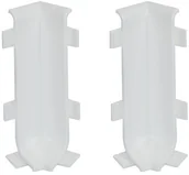 Listwy i profile - Cezar Zakończenie narozne wewnętrzne listwy cokołowej 59 mm Biały mat 2szt - miniaturka - grafika 1